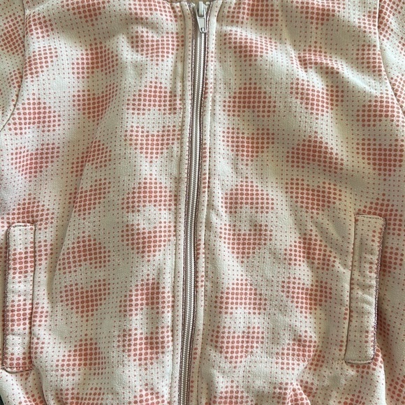 Little Marc Jacobs pink graphic heart zippered hoodie. Metalic piping size 6 - Picture 4 of 6